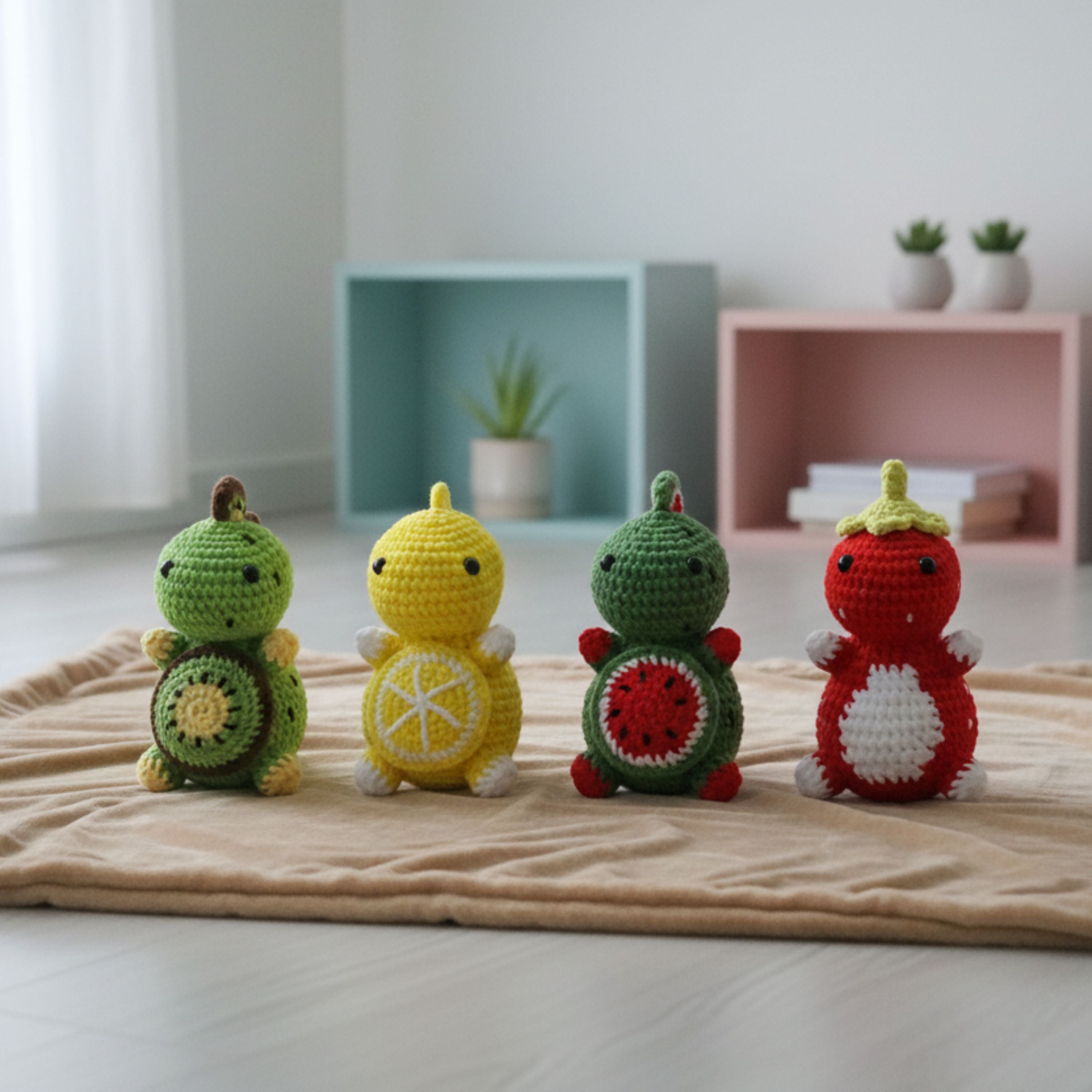 4 in 1 Fruit Dinosaur Crochet Pattern